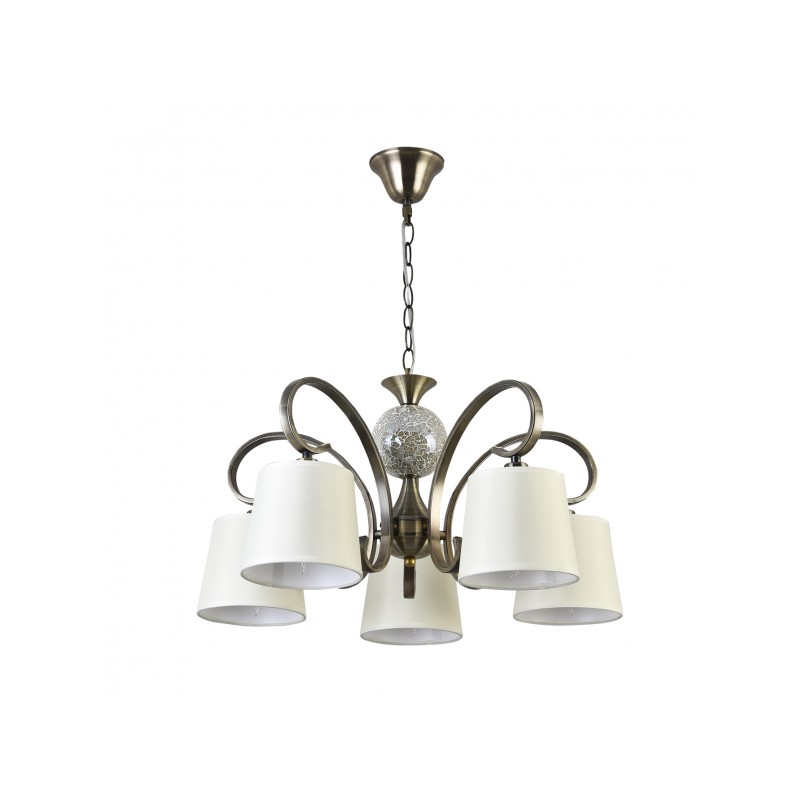 Lámpara Concordia 5xE14 cuero Fabrilamp